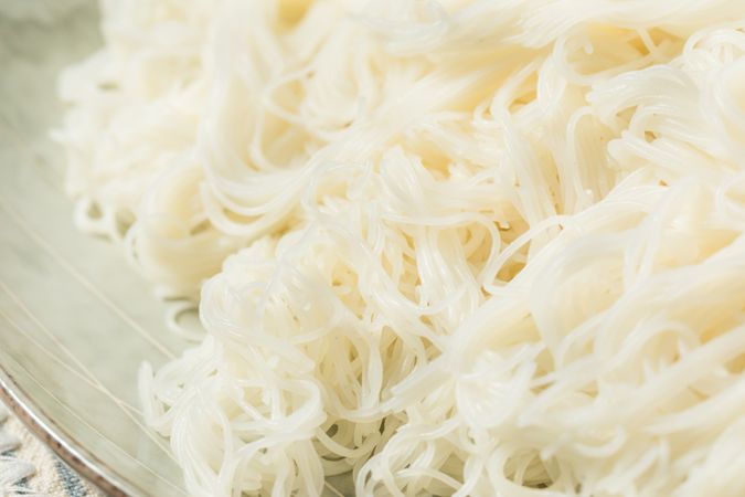 Cooked Asian Rice Vermicelli Noodles