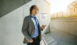 Facial recognition and biometric analysis of young man