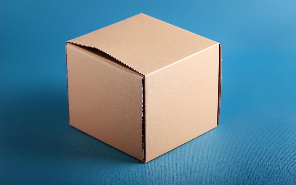 Square box on the blue background