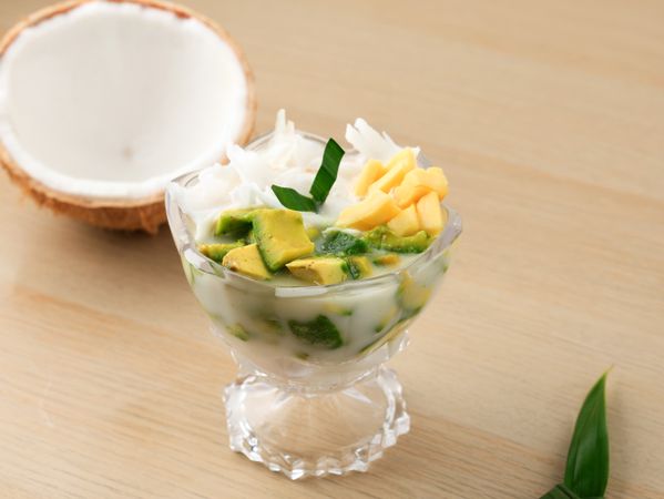 Avocado Coconut Jackfruit Ice Cocktail