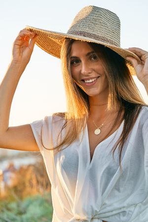 young woman looking at camera