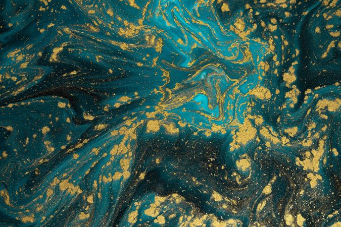 Blue and gold marble texture