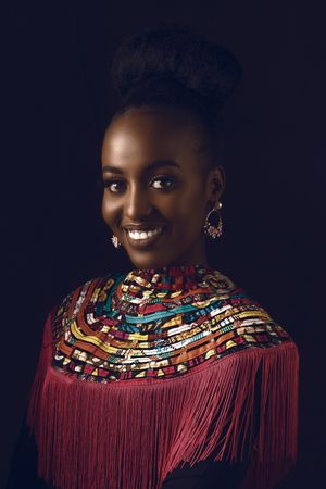 Portraits of Kenyan lady in traditional outfit