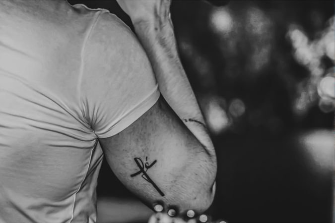 Close-up photo of tattoo on man's arm