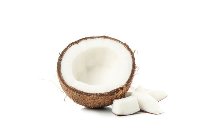 Coconut isolated on light background. Tropical fruit