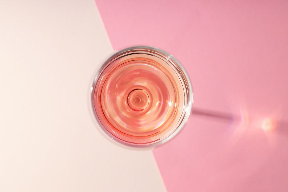 Glass of wine, delicious alcohol drink in glass