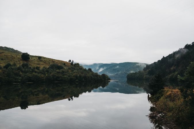 Amazing lake near mountains