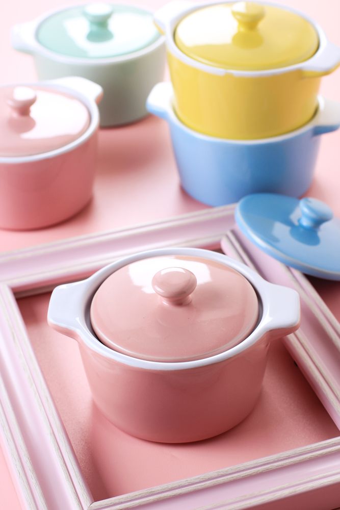 Pretty Pastel Cocotte Bowl