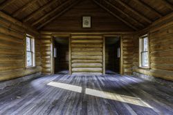 Inside the Joyce Cabin at the Joyce Estate in Bovey, Minnesota