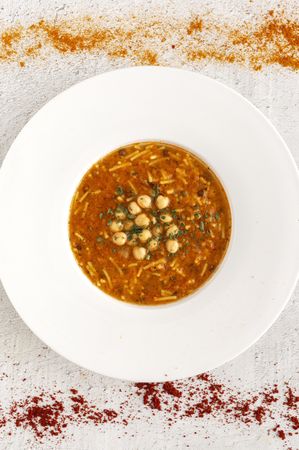Traditional Harira soup for Ramadan