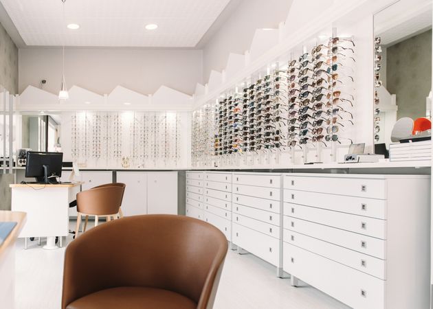 Interior of optician office