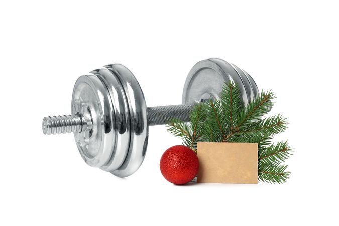 Concept of Sport and Happy New Year, isolated on plain background