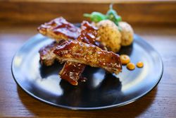 Plated roasted ribs