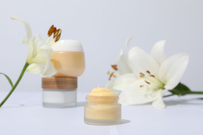 Concept of skin and body care, cream cosmetic