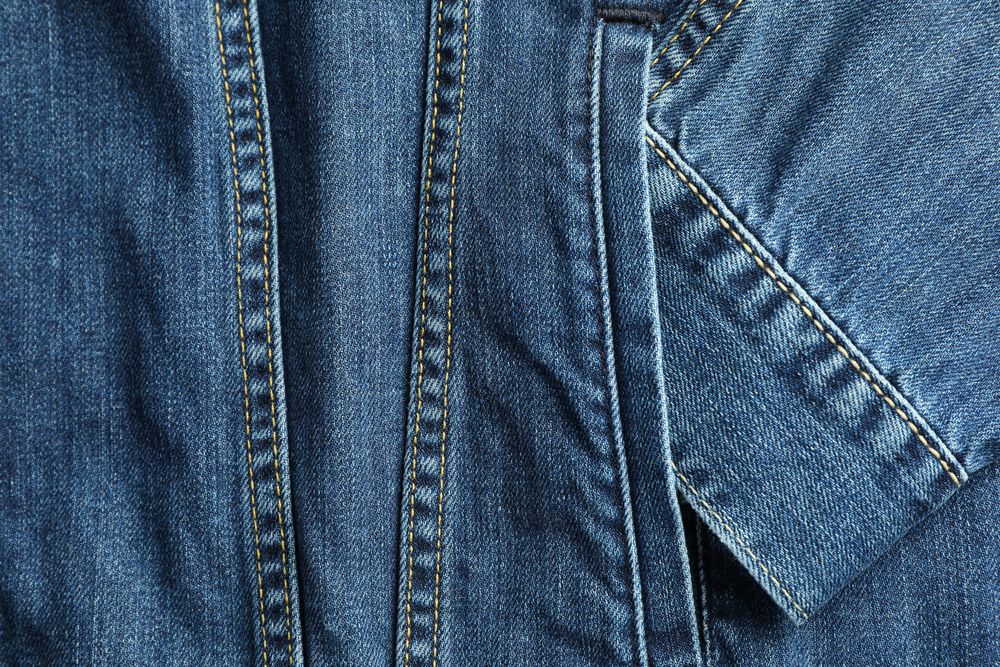 Classic jeans textured background, close up