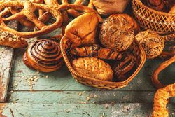 Fresh sweet and salty bakery assortment