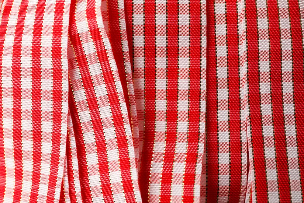 Gift ribbon texture on whole background, close up