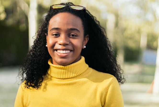 young Black woman portrait smiling
