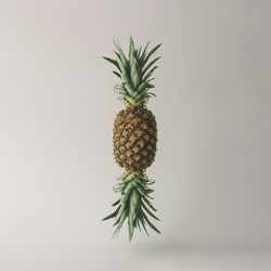 Candy made of ripe pineapple on light background