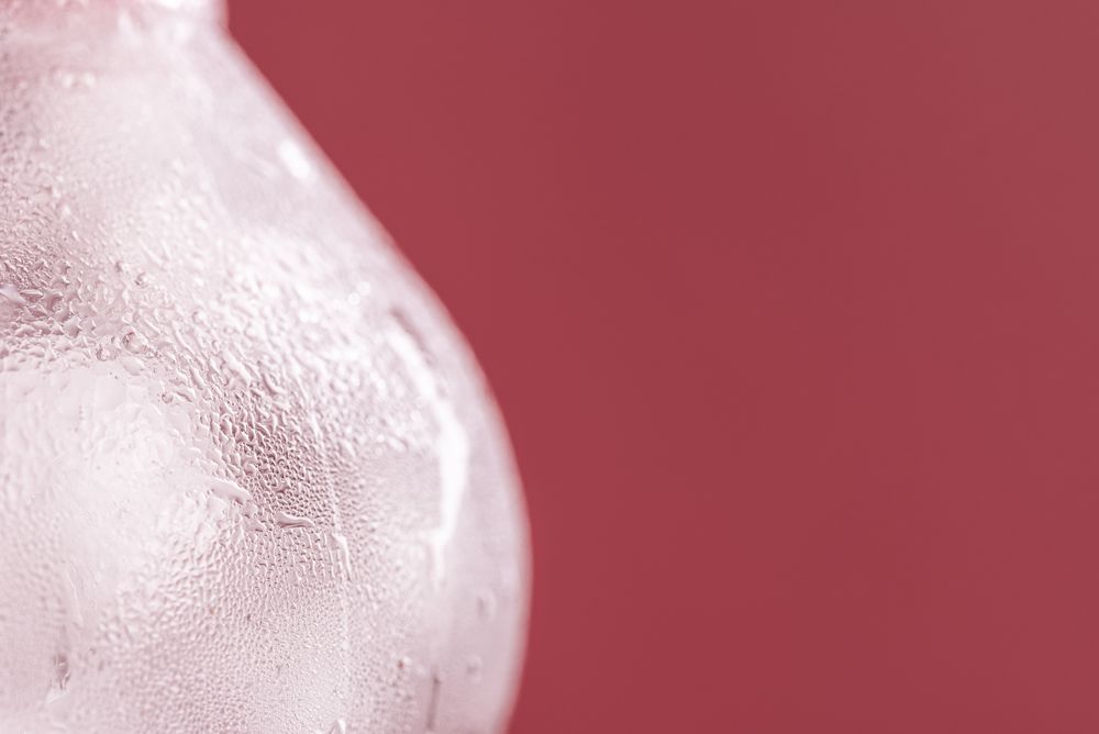 Wet plastic bottle