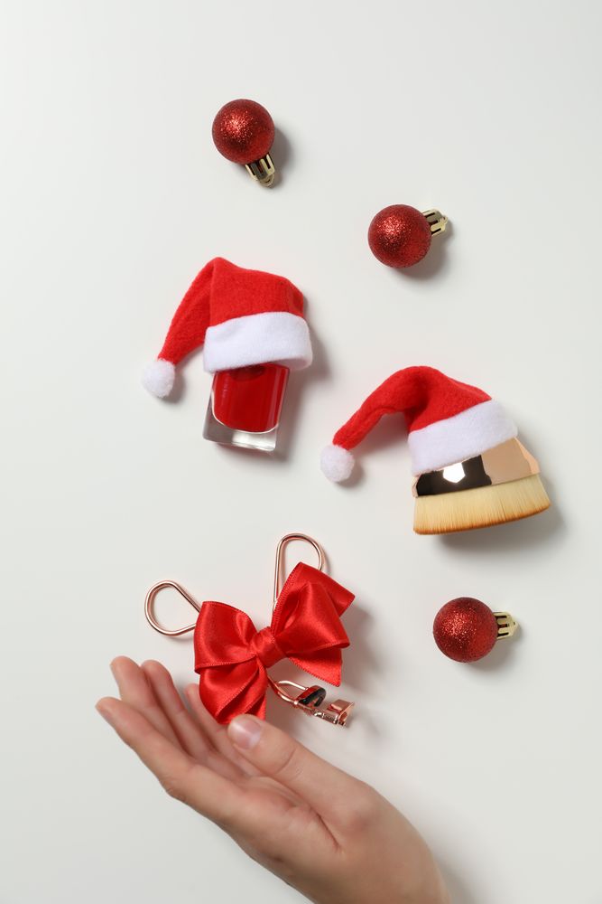 Concept of different cosmetics, different winter cosmetics