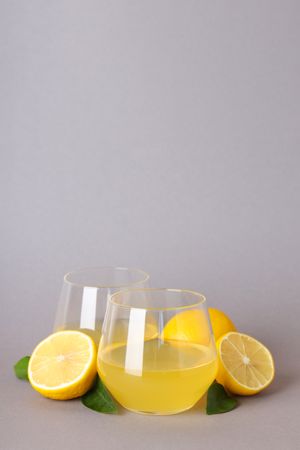 Concept of tasty drink, Limoncello, space for text