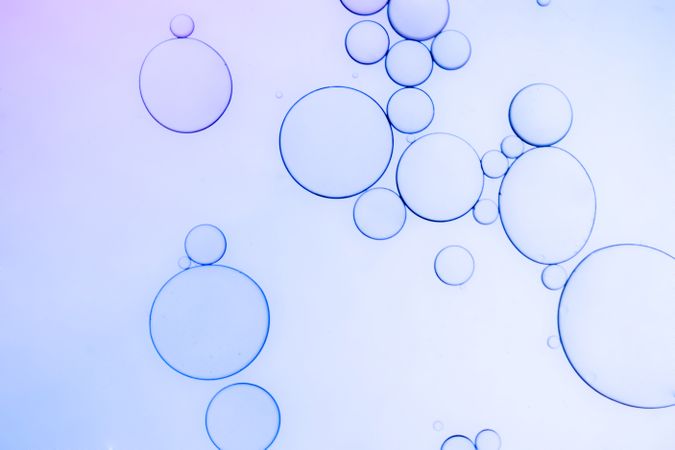Abstract Macro Photography gradient of oil and water, Science abstract tech background