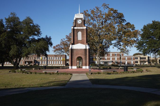 Clock tower at Pine Bluff University of Arkansas