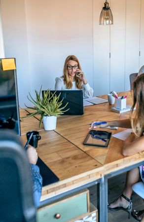 People working in a coworking office