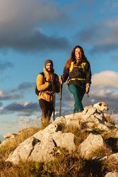 people hiking in the mountains