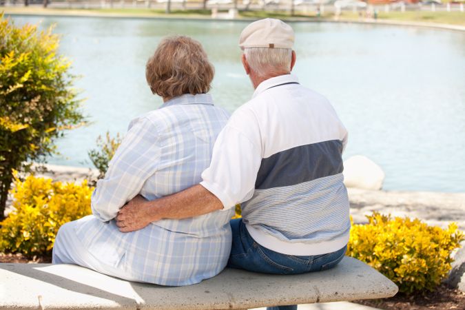 Happy Senior Couple in The Park