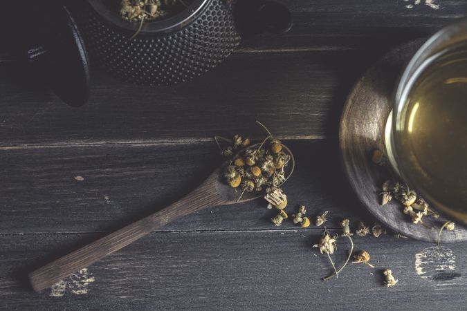 Dried chamomile for herbal tea