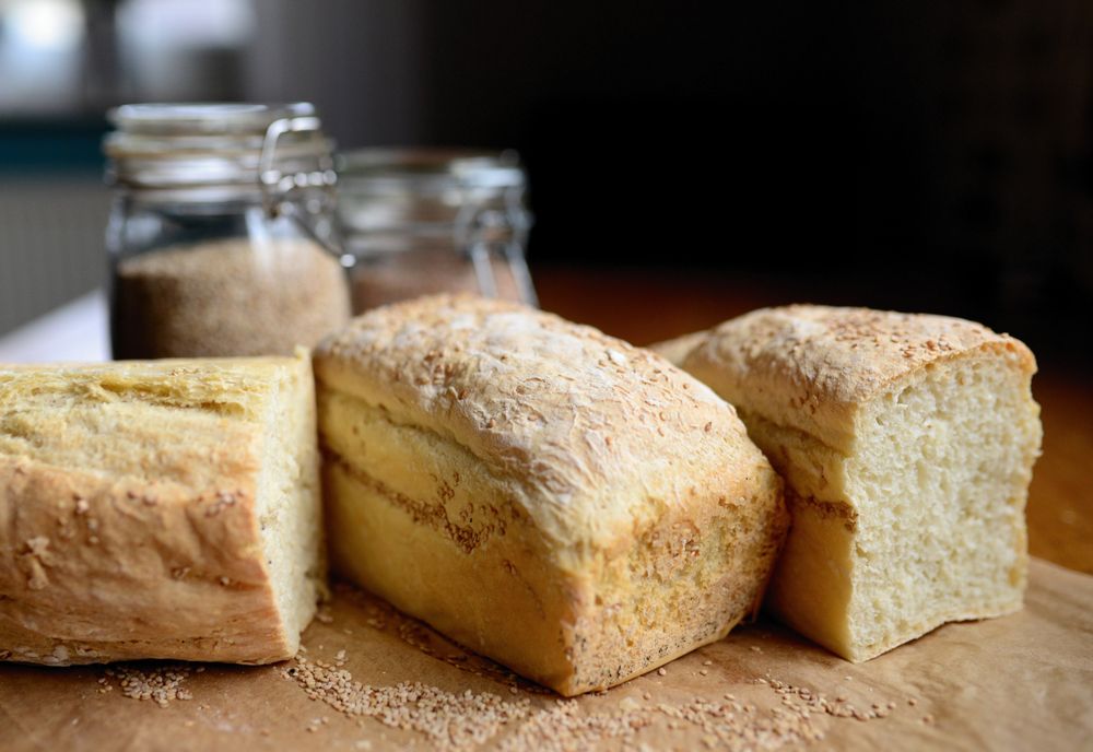 Fresh loaves of bread