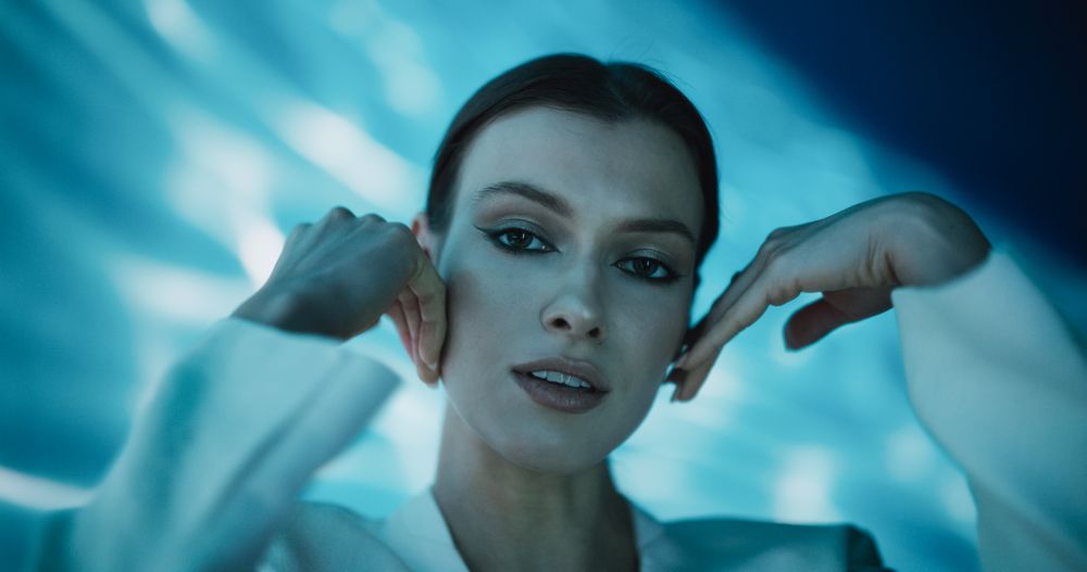 Cinematic Shot with Young Female in a Beautiful Mystical Place