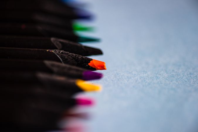 Multicolored dark pencils