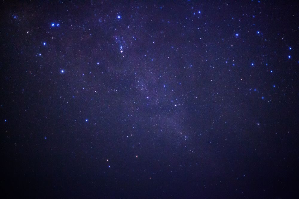 milky way galaxy with star and space dust in the universe, Long exposure photograph, with grain.