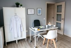 Interior of empty doctor's office