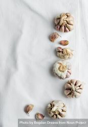 Multiple cloves of garlic in a row 5q3oKb