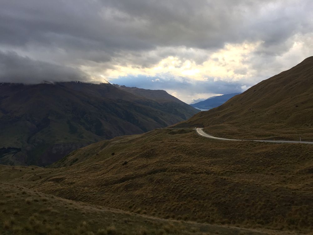 Road going through rolling hills