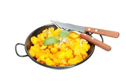 Baked pumpkin isolated on blank background