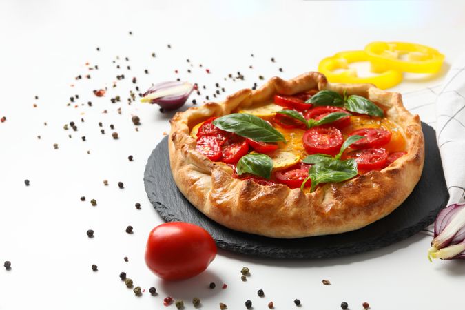 Concept of tasty food, tasty Vegetable galette