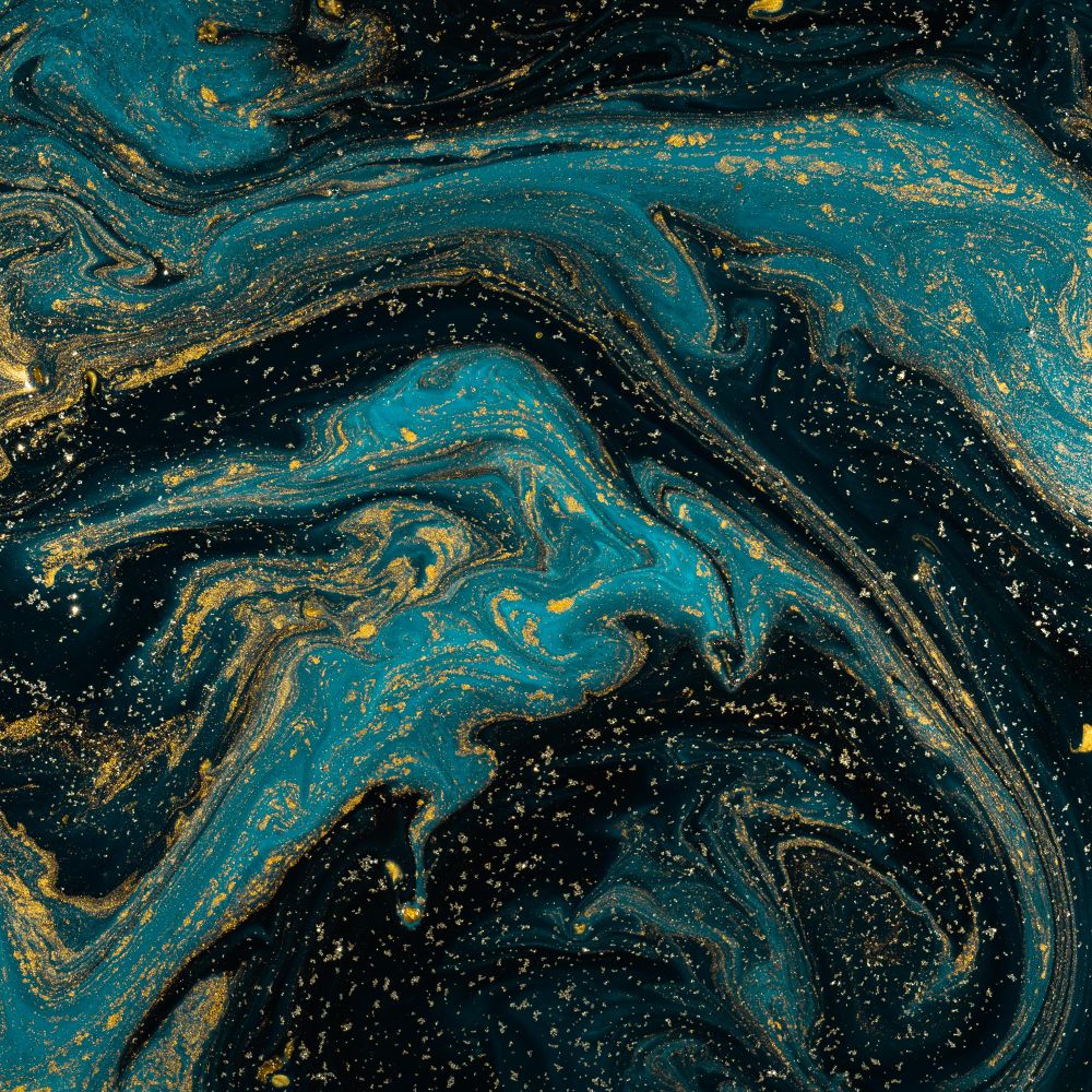Blue and gold marble texture