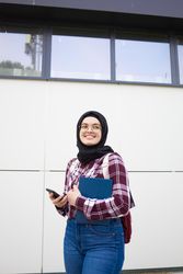 Portrait of female Muslim student