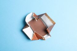 Concept of tasty food, chocolate, top view