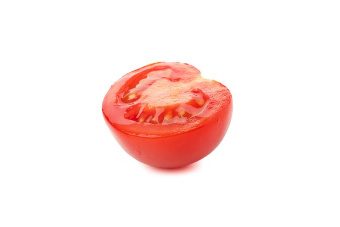 Fresh ripe tomato isolated on plain background