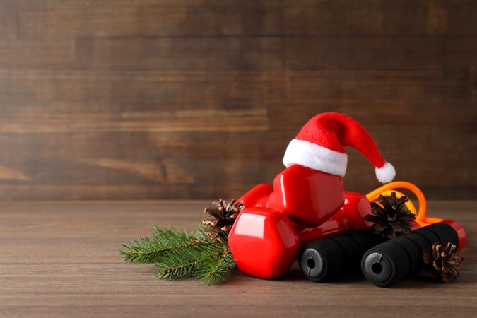 Concept of sport and Happy New Year, space for text
