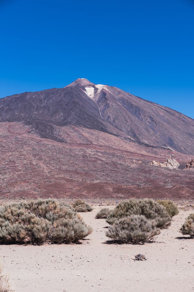 Mountain peak in wild desert area