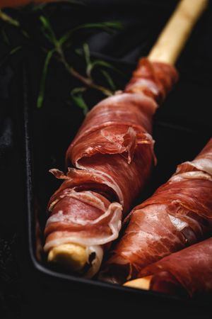 Gressinis with spanish serrano ham