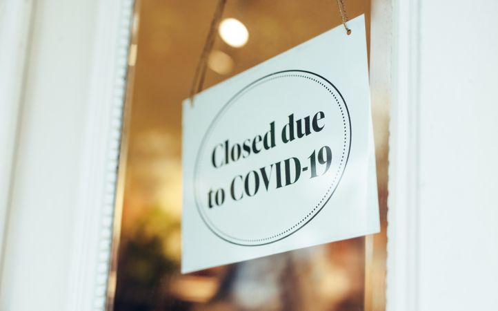 Small business closed due to pandemic