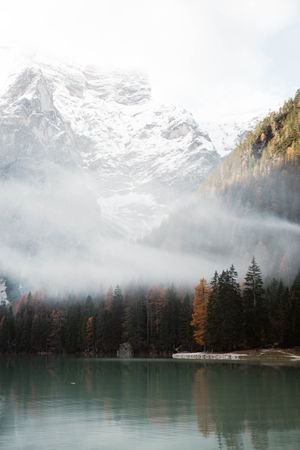 Lake near mountains